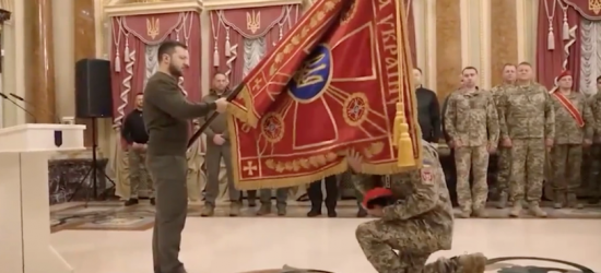 Зеленський нагородив 15 окрему бригаду ЗСУ з Дрогобиччини бойовим прапором