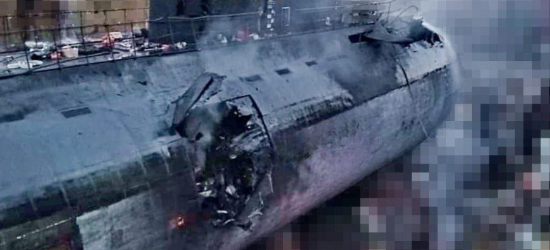 З’явилися фото підбитого підводного човна «Ростов-на-Дону»