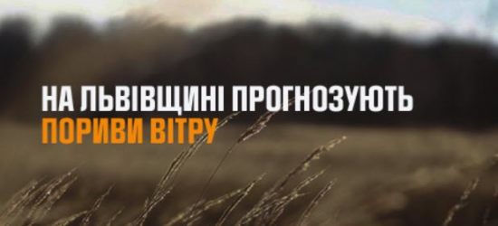 Мешканців Львівщини попереджають про пориви вітру