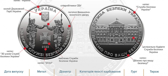 НБУ випускає пам’ятну монету Служба безпеки України